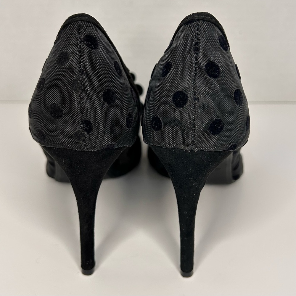 Betsey Johnson Black Polka Dot Heels - Picture 6 of 10